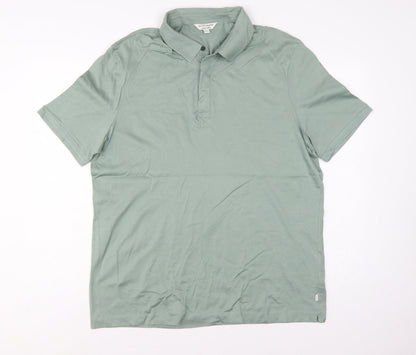 Autograph Men’s Green XL Supima Cotton Short Sleeve Polo Shirt