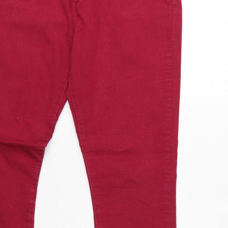 Dorothy Perkins Women Red Size 12R Skinny Denim Jeans 5 Pocket