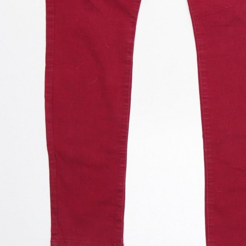 Dorothy Perkins Women Red Size 12R Skinny Denim Jeans 5 Pocket