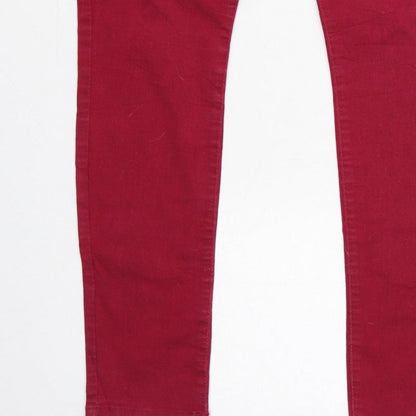 Dorothy Perkins Women Red Size 12R Skinny Denim Jeans 5 Pocket