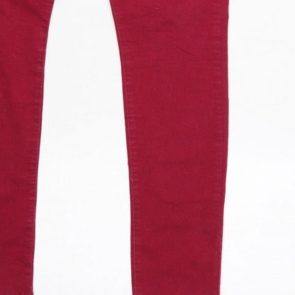 Dorothy Perkins Women Red Size 12R Skinny Denim Jeans 5 Pocket