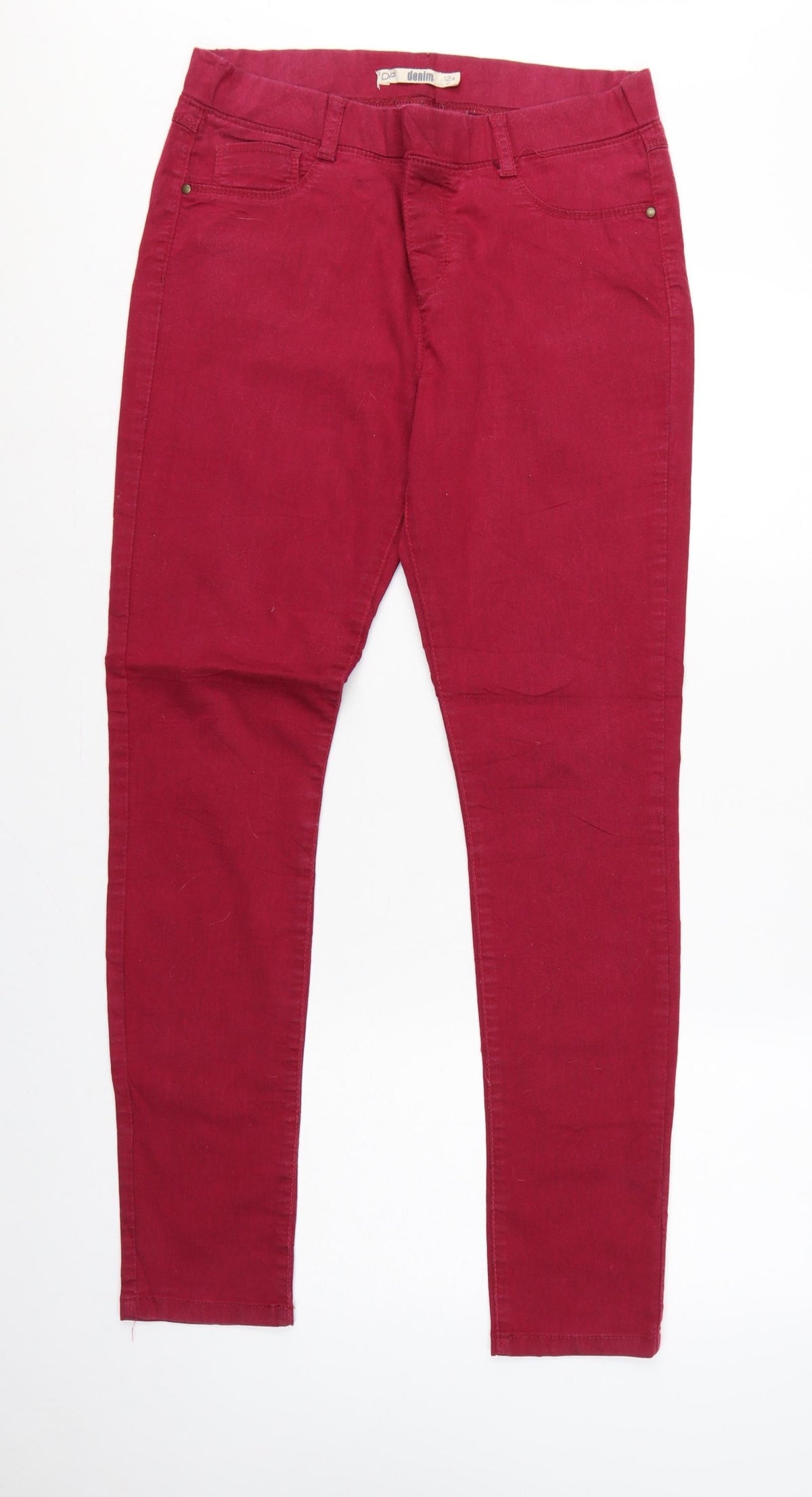 Dorothy Perkins Women Red Size 12R Skinny Denim Jeans 5 Pocket
