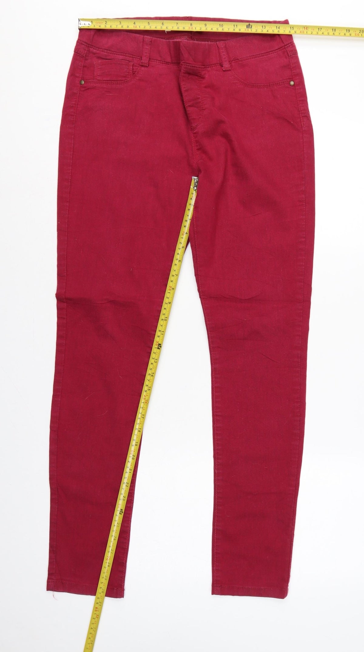 Dorothy Perkins Women Red Size 12R Skinny Denim Jeans 5 Pocket