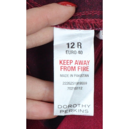 Dorothy Perkins Women Red Size 12R Skinny Denim Jeans 5 Pocket
