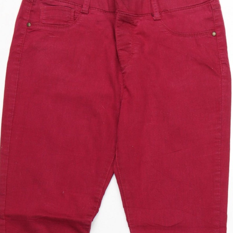 Dorothy Perkins Women Red Size 12R Skinny Denim Jeans 5 Pocket