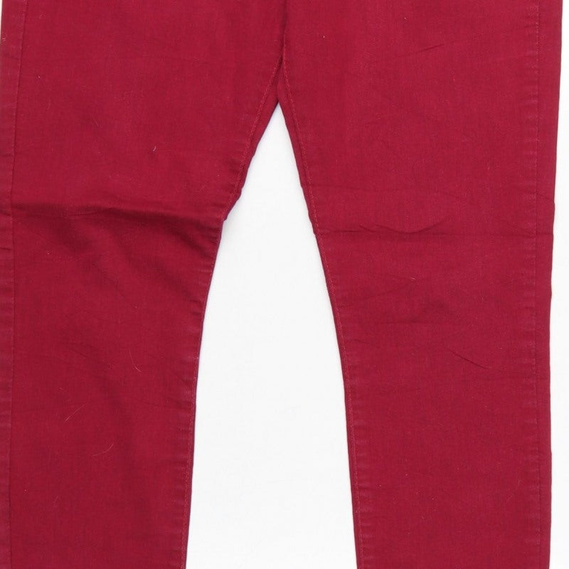 Dorothy Perkins Women Red Size 12R Skinny Denim Jeans 5 Pocket