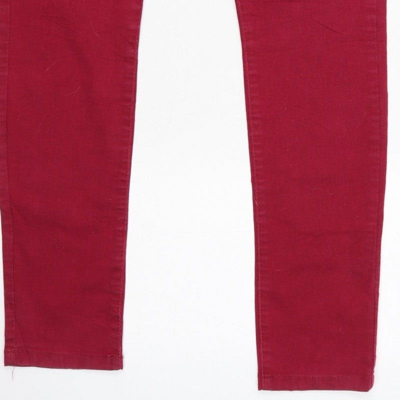 Dorothy Perkins Women Red Size 12R Skinny Denim Jeans 5 Pocket