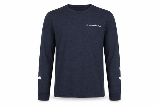 Abercrombie & Fitch Men’s Blue XS Logo Graphic Long Sleeve T-Shirt