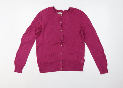 Mantaray Women’s Pink Size 14 Cotton Button Cardigan Pockets Knit