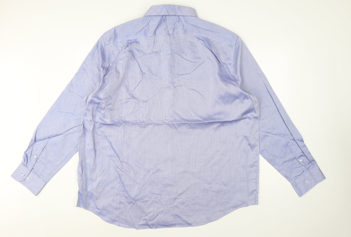 Marks and Spencer Men Blue 19 Regular Fit Non-Iron Formal Shirt