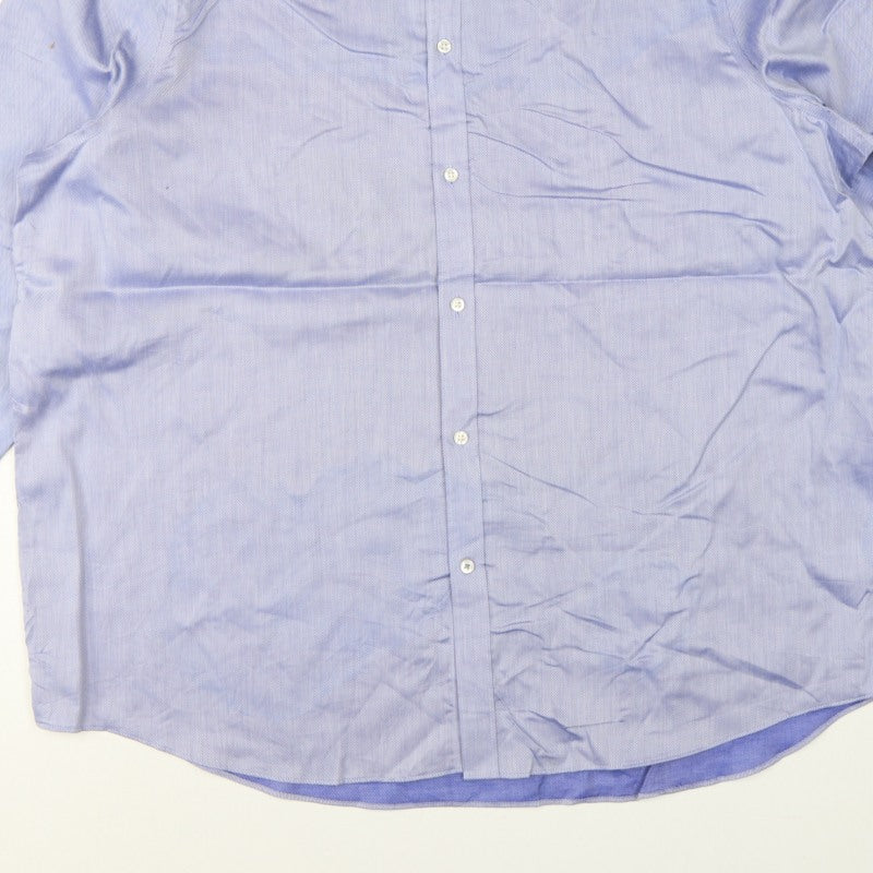 Marks and Spencer Men Blue 19 Regular Fit Non-Iron Formal Shirt