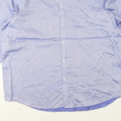 Marks and Spencer Men Blue 19 Regular Fit Non-Iron Formal Shirt
