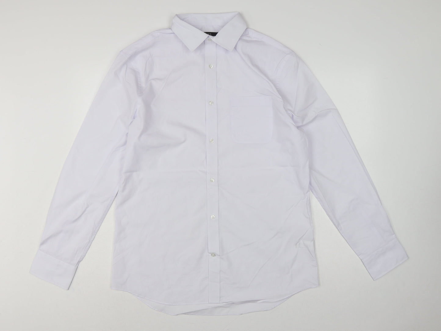 Marks & Spencer Men’s White 16 Tailored Fit Long Sleeve Formal Shirt