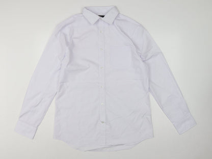Marks & Spencer Men’s White 16 Tailored Fit Long Sleeve Formal Shirt