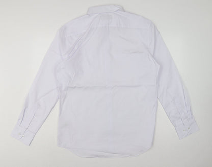 Marks & Spencer Men’s White 16 Tailored Fit Long Sleeve Formal Shirt