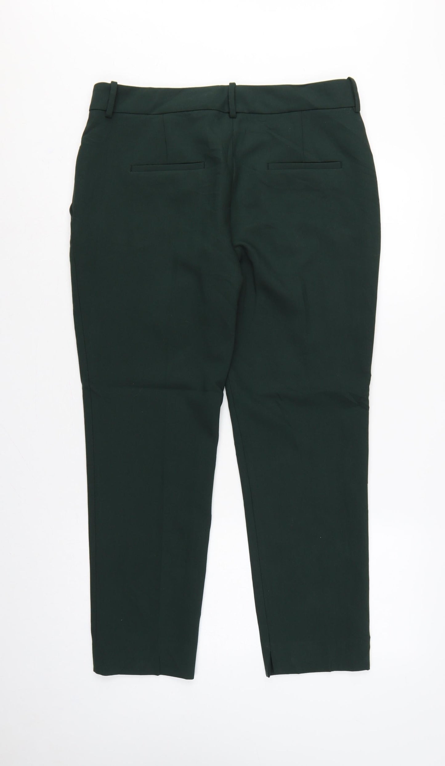 Zara Women’s Green L Slim Tapered Tailored Dress Trousers