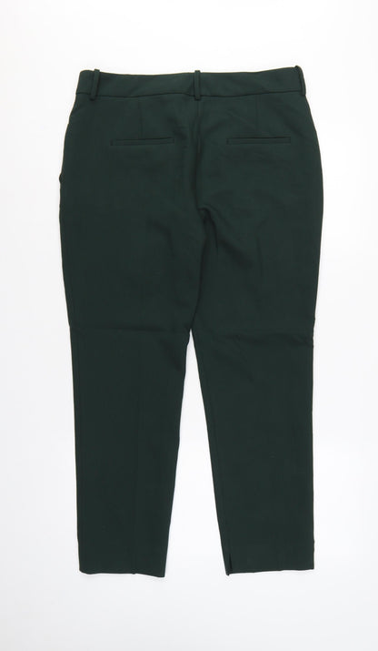 Zara Women’s Green L Slim Tapered Tailored Dress Trousers