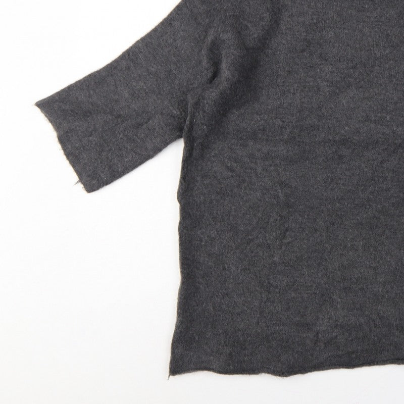 Zara Women Grey M Roll Neck Italian Yarn Knit Tunic Jumper