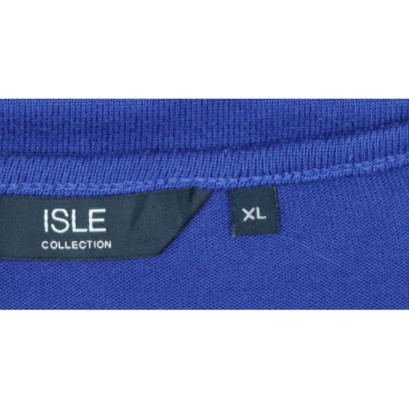 Isle Collection Women Blue XL Scoop Neck Long Sleeve Tunic Jumper