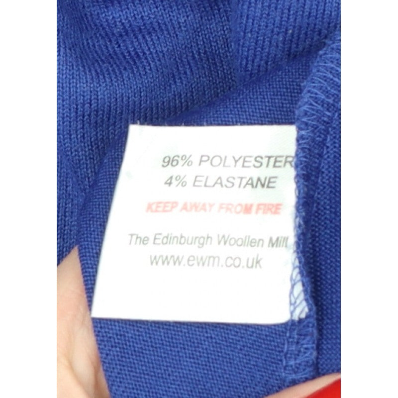 Isle Collection Women Blue XL Scoop Neck Long Sleeve Tunic Jumper