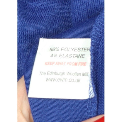Isle Collection Women Blue XL Scoop Neck Long Sleeve Tunic Jumper