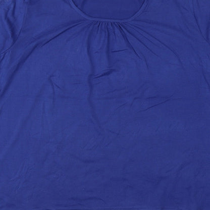 Isle Collection Women Blue XL Scoop Neck Long Sleeve Tunic Jumper