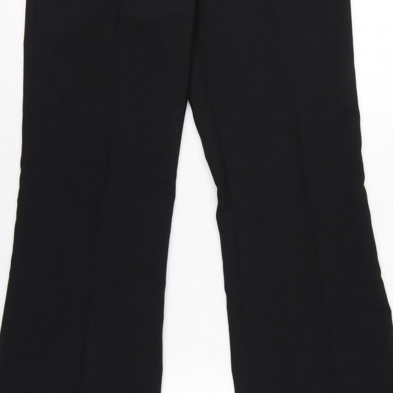 Liquid Women's Black UK 10 Belted Bootcut Dress Trousers