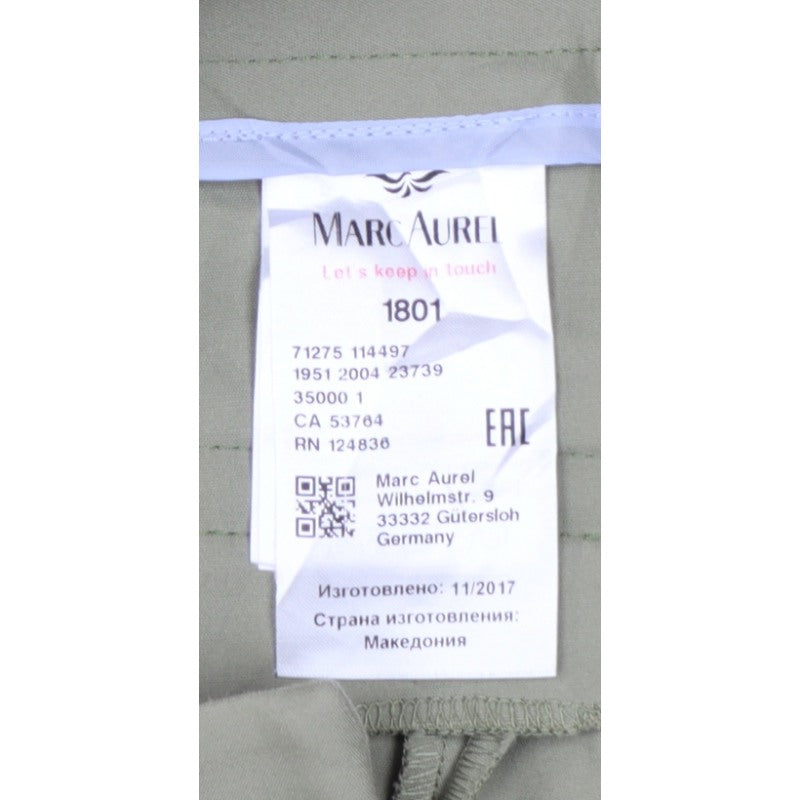 Marc Aurel Women Green UK 10 Slim Tapered Tailored Dress Trousers