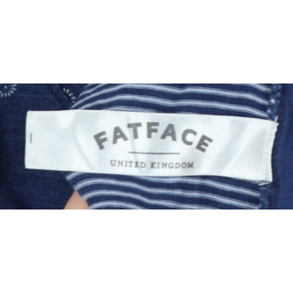 FatFace Women’s Blue Size 8 Floral Stripe Cotton Jersey T-Shirt