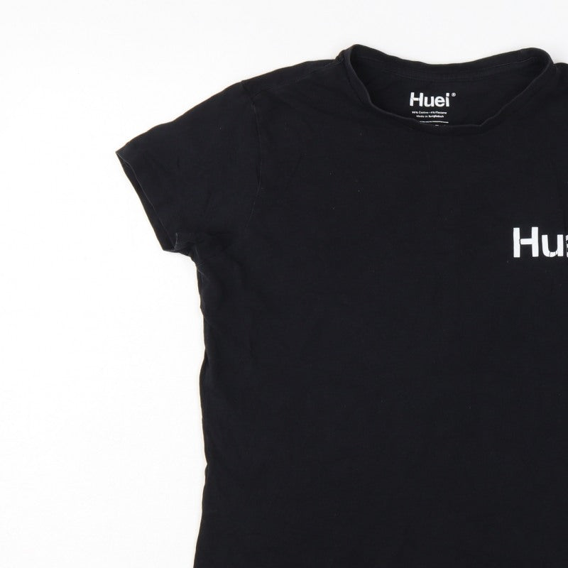 Huel Men’s Black M Slim Fit Logo Graphic Crew Neck Stretch T-Shirt