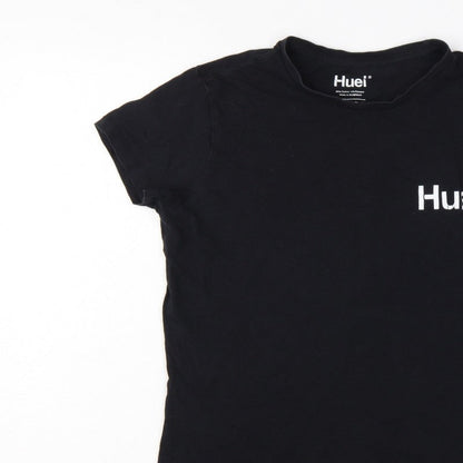 Huel Men’s Black M Slim Fit Logo Graphic Crew Neck Stretch T-Shirt
