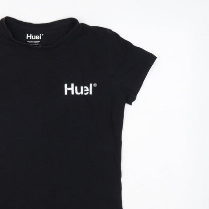 Huel Men’s Black M Slim Fit Logo Graphic Crew Neck Stretch T-Shirt