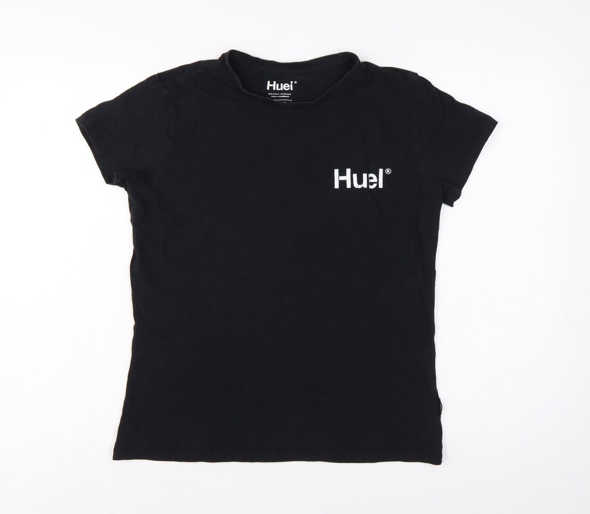 Huel Men’s Black M Slim Fit Logo Graphic Crew Neck Stretch T-Shirt