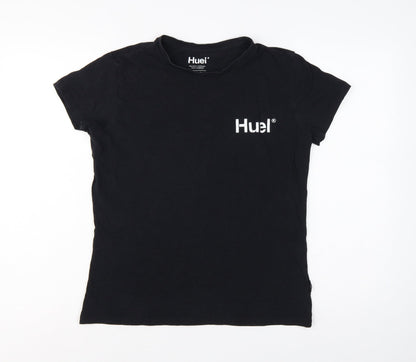 Huel Men’s Black M Slim Fit Logo Graphic Crew Neck Stretch T-Shirt