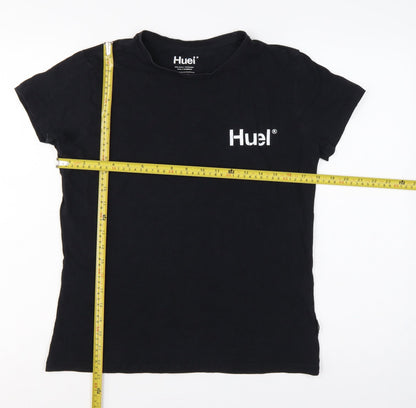 Huel Men’s Black M Slim Fit Logo Graphic Crew Neck Stretch T-Shirt