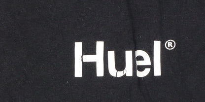 Huel Men’s Black M Slim Fit Logo Graphic Crew Neck Stretch T-Shirt
