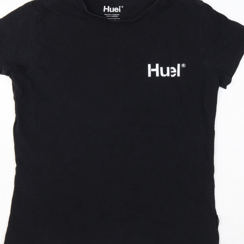 Huel Men’s Black M Slim Fit Logo Graphic Crew Neck Stretch T-Shirt
