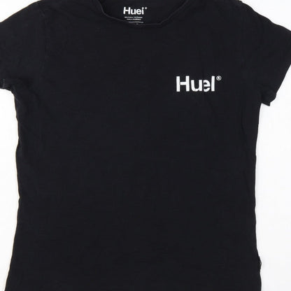 Huel Men’s Black M Slim Fit Logo Graphic Crew Neck Stretch T-Shirt