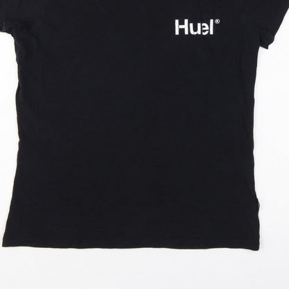 Huel Men’s Black M Slim Fit Logo Graphic Crew Neck Stretch T-Shirt