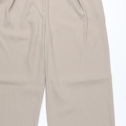River Island Women Beige UK 14 Tall Straight Tailored Trousers