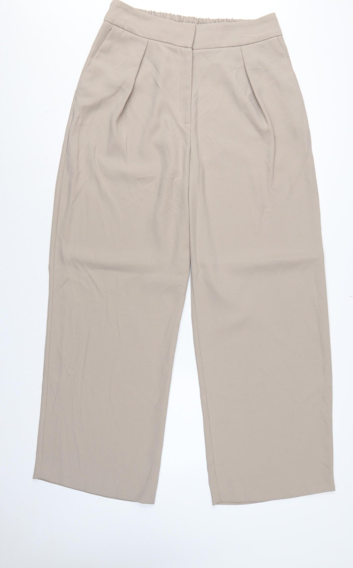 River Island Women Beige UK 14 Tall Straight Tailored Trousers