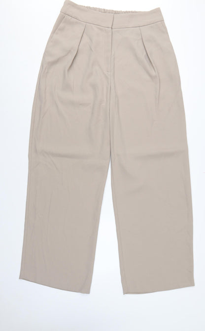 River Island Women Beige UK 14 Tall Straight Tailored Trousers