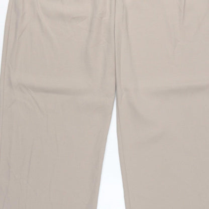 River Island Women Beige UK 14 Tall Straight Tailored Trousers
