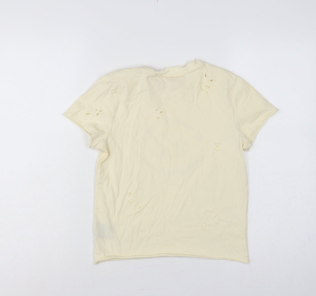 Lazy Oaf Girls Cream UK 8 Peanuts Snoopy Distressed Graphic T-Shirt