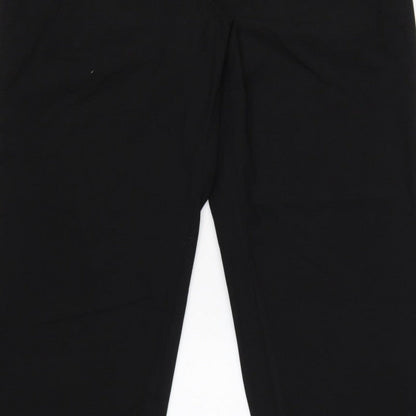 Uniqlo Women Black XL Tapered Dress Trousers Elastic Waist Pockets