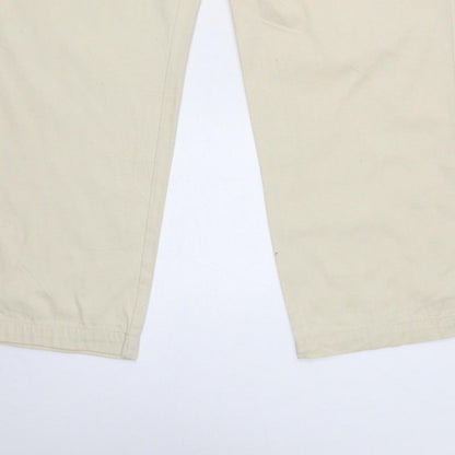 Liz Claiborne Women Beige Size 14 High Rise Cotton Trousers
