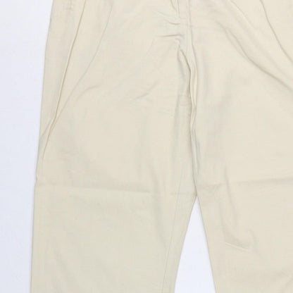 Liz Claiborne Women Beige Size 14 High Rise Cotton Trousers
