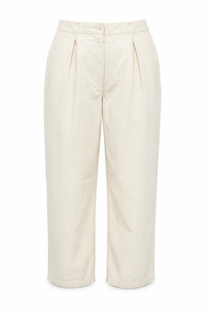 Liz Claiborne Women Beige Size 14 High Rise Cotton Trousers