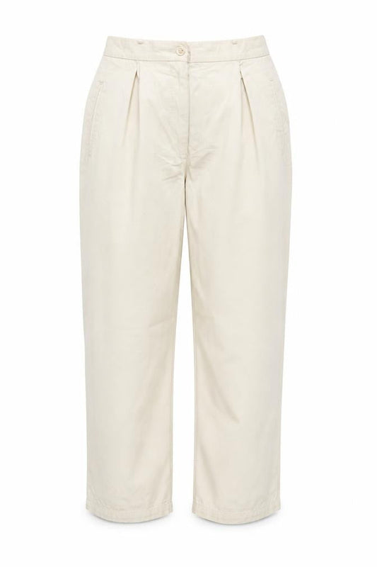 Liz Claiborne Women Beige Size 14 High Rise Cotton Trousers