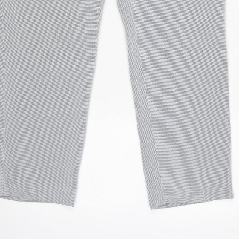 Precis Petite Women Grey Check Tailored Dress Trousers UK 14